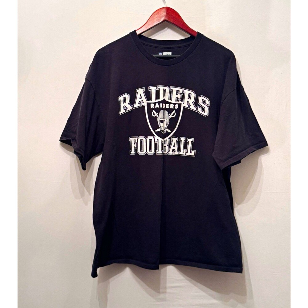 NFL Team Apparel Oakland Raiders Football T-Shirt Black NFL Size 2XL